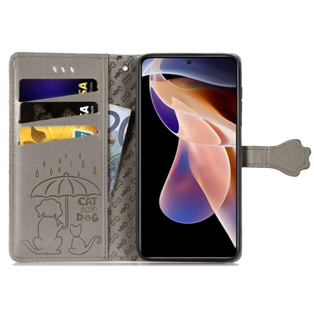 Flip Case Für Xiaomi Redmi Note 11 Pro Plus 5G Animierte Tiere