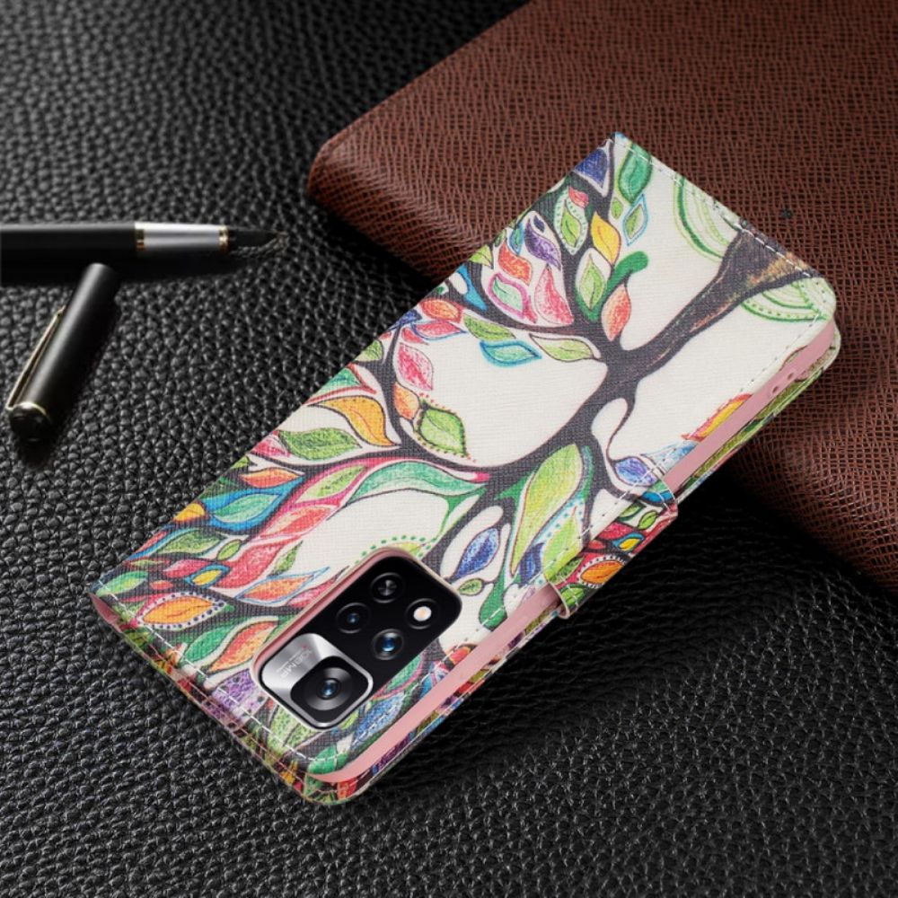 Flip Case Für Xiaomi Redmi Note 11 Pro Plus 5G Baum