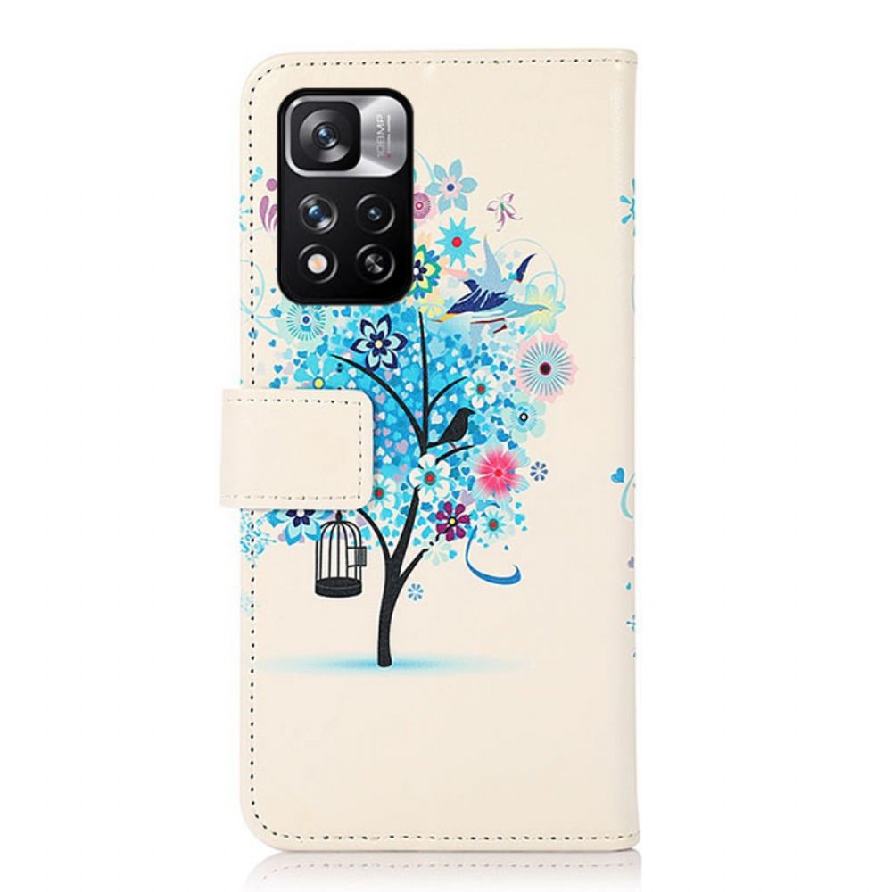 Flip Case Für Xiaomi Redmi Note 11 Pro Plus 5G Blühender Baum