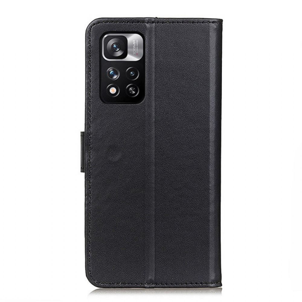 Flip Case Für Xiaomi Redmi Note 11 Pro Plus 5G Einfaches Kunstleder