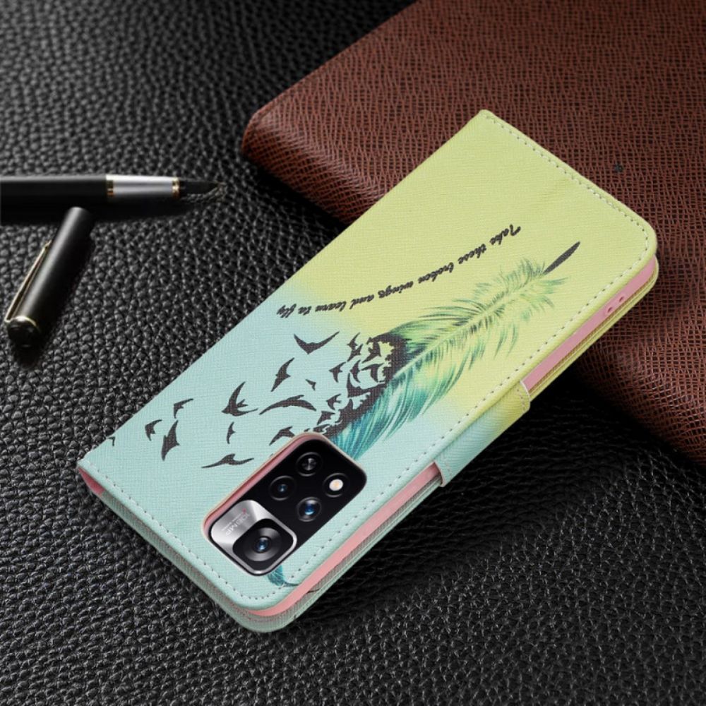 Flip Case Für Xiaomi Redmi Note 11 Pro Plus 5G Fliegen Lernen