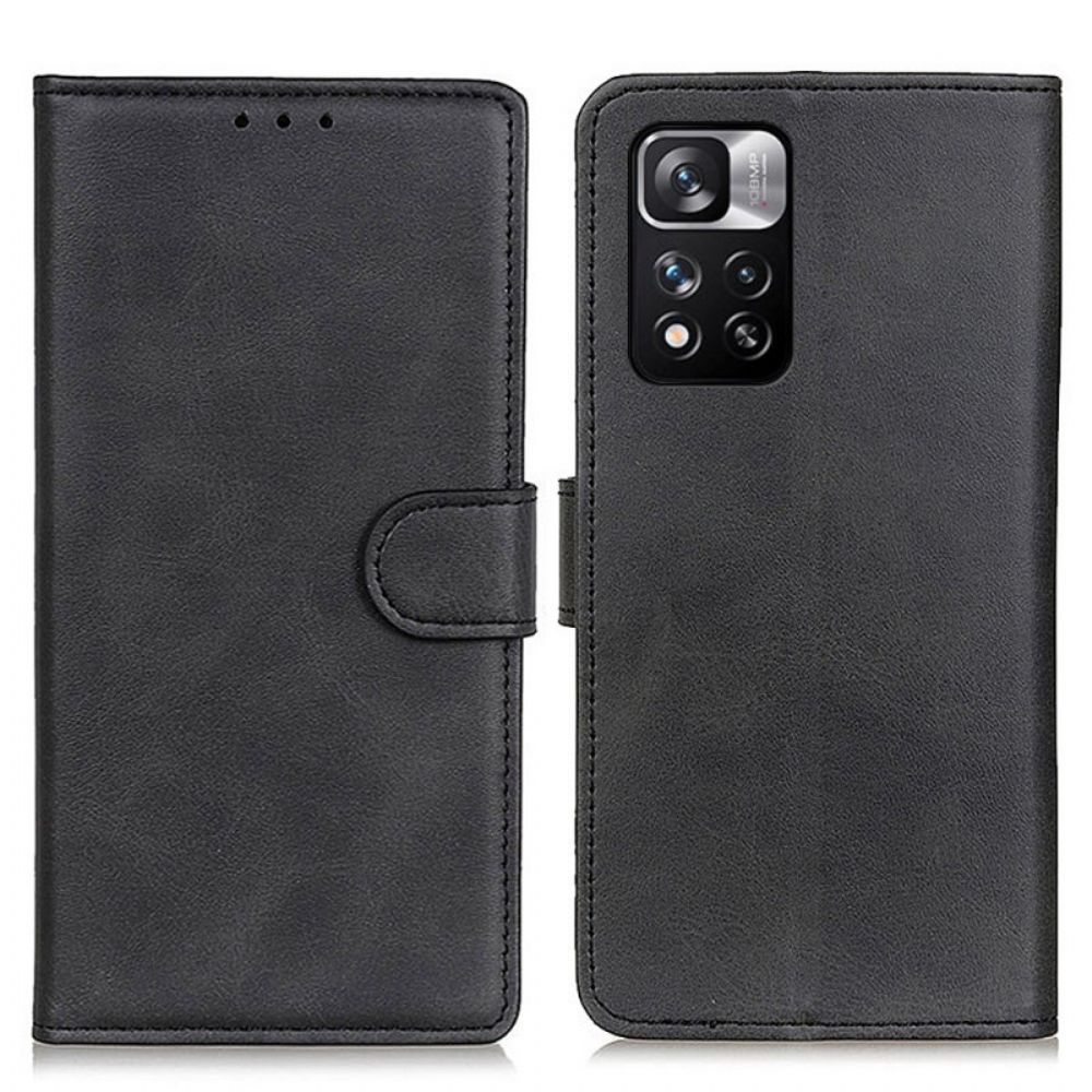 Flip Case Für Xiaomi Redmi Note 11 Pro Plus 5G Matter Ledereffekt