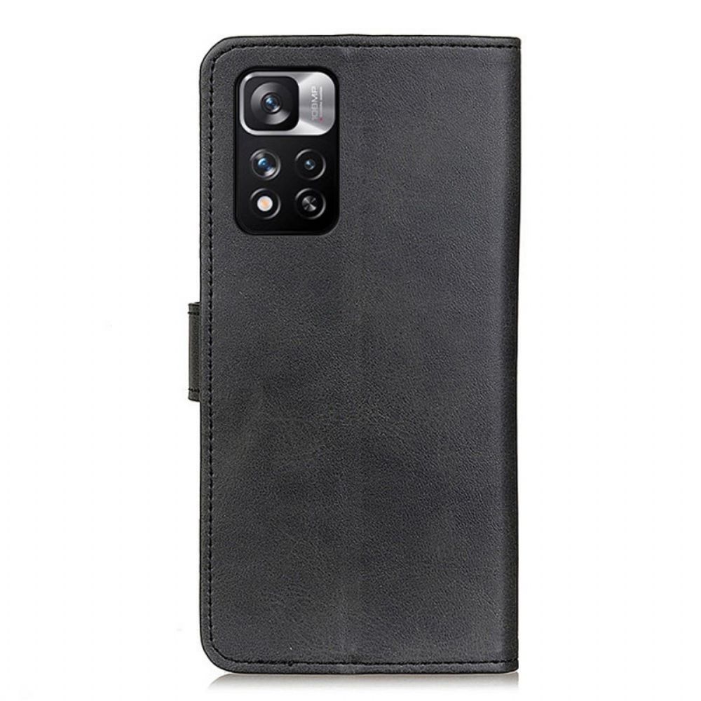 Flip Case Für Xiaomi Redmi Note 11 Pro Plus 5G Matter Ledereffekt