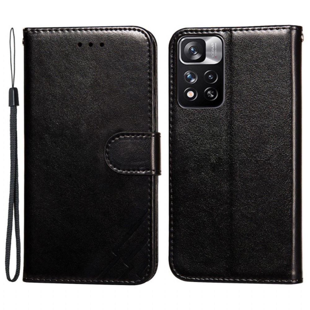 Flip Case Für Xiaomi Redmi Note 11 Pro Plus 5G Mit Kordel Kunstlederarmband