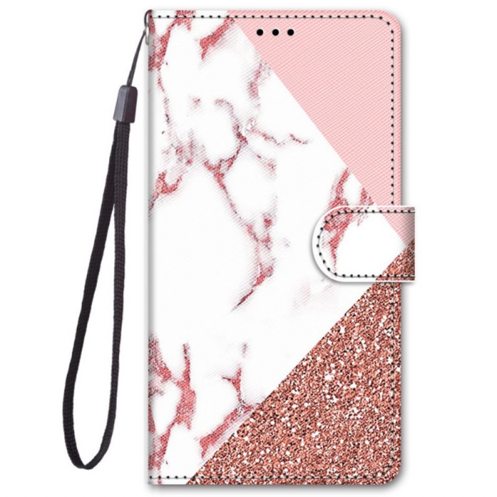 Flip Case Für Xiaomi Redmi Note 11 Pro Plus 5G Murmel- Und Glitzerdreieck