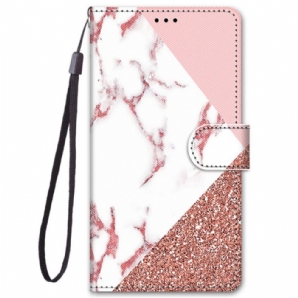 Flip Case Für Xiaomi Redmi Note 11 Pro Plus 5G Murmel- Und Glitzerdreieck