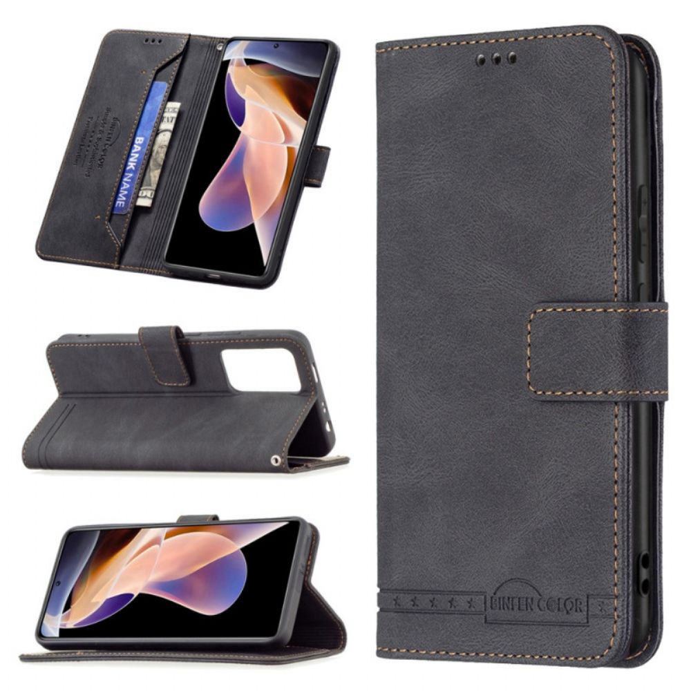 Flip Case Für Xiaomi Redmi Note 11 Pro Plus 5G Rfid-binfen-farbe