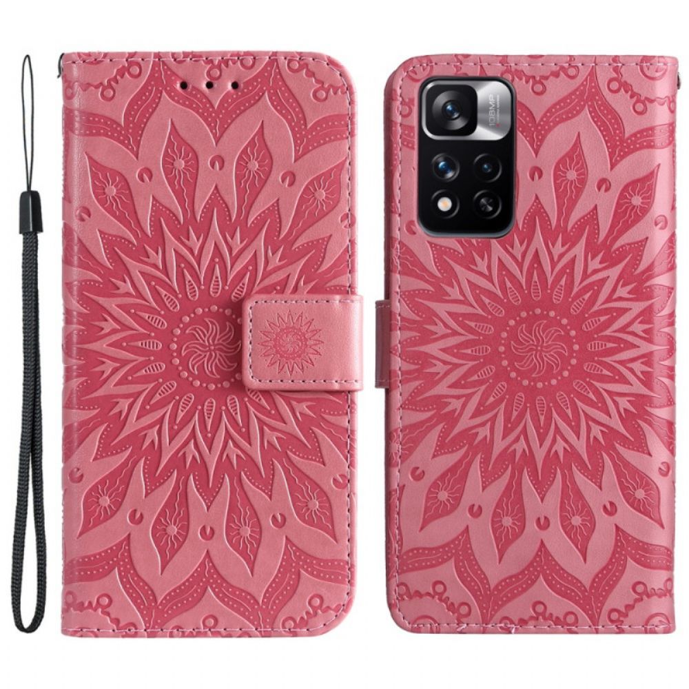 Flip Case Für Xiaomi Redmi Note 11 Pro Plus 5G Sonnenblume