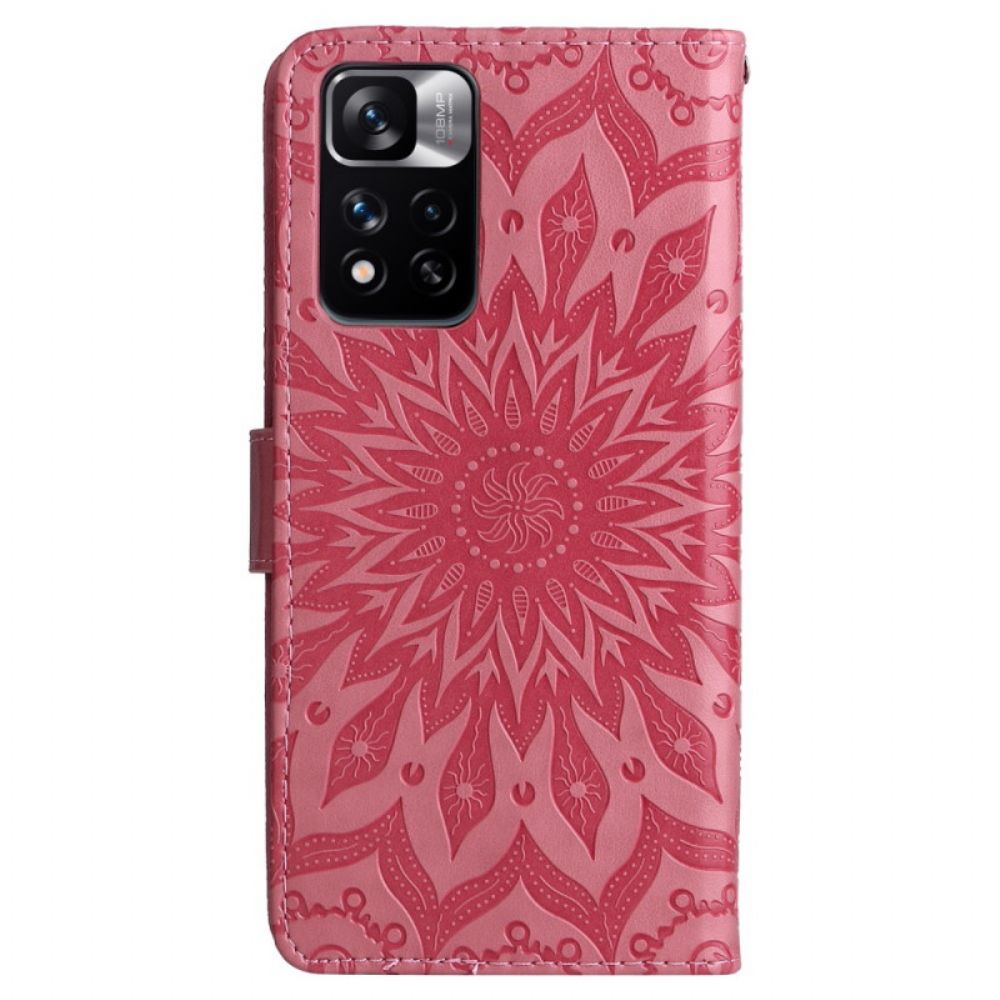 Flip Case Für Xiaomi Redmi Note 11 Pro Plus 5G Sonnenblume