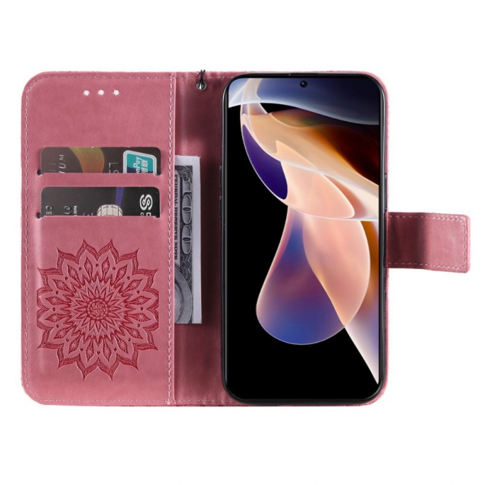 Flip Case Für Xiaomi Redmi Note 11 Pro Plus 5G Sonnenblume