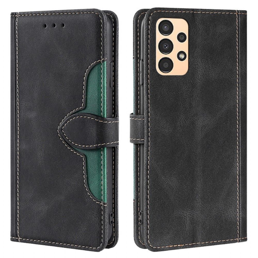 Flip Case Für Xiaomi Redmi Note 11 Pro Plus 5G Stylisches Zweifarbiges Kunstleder