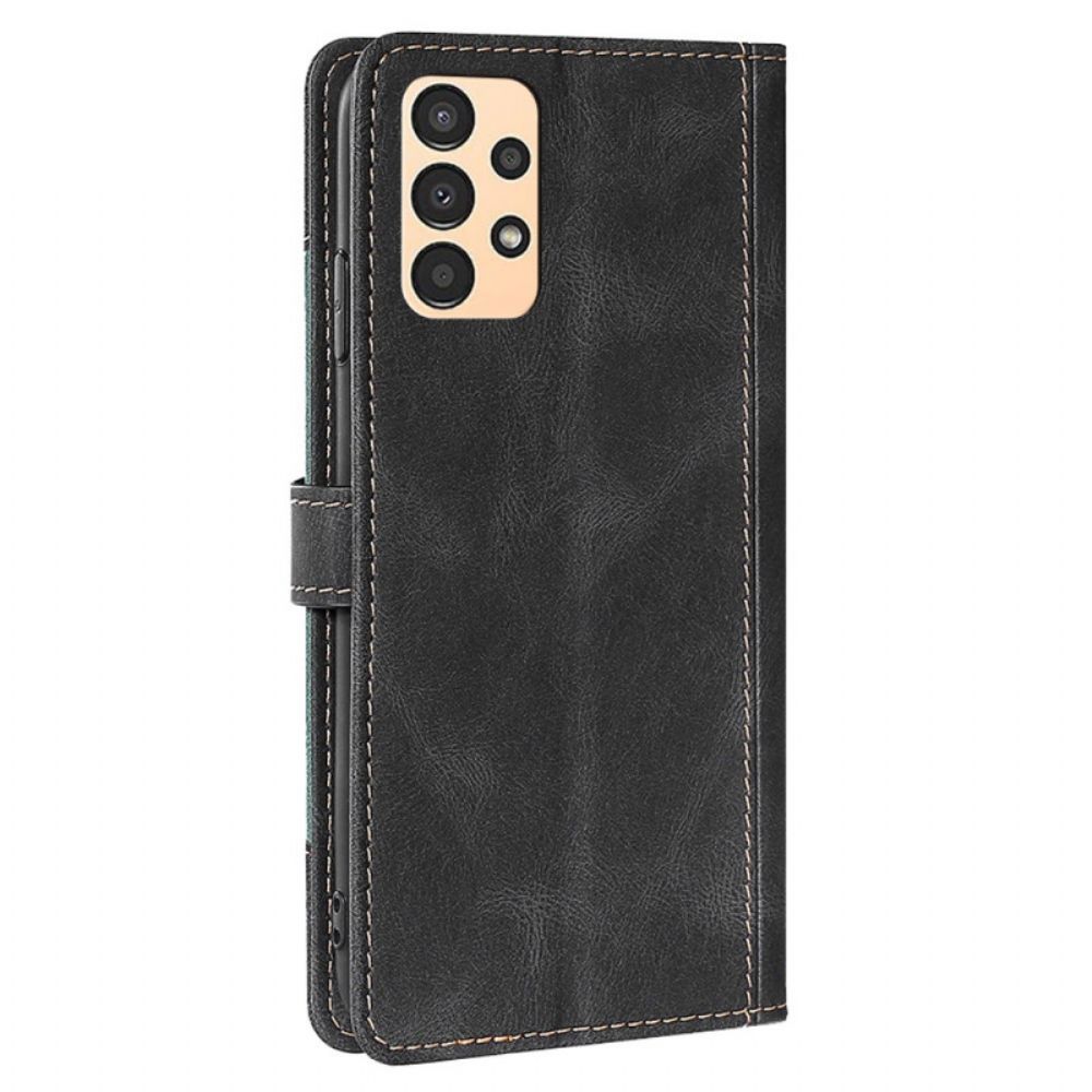 Flip Case Für Xiaomi Redmi Note 11 Pro Plus 5G Stylisches Zweifarbiges Kunstleder