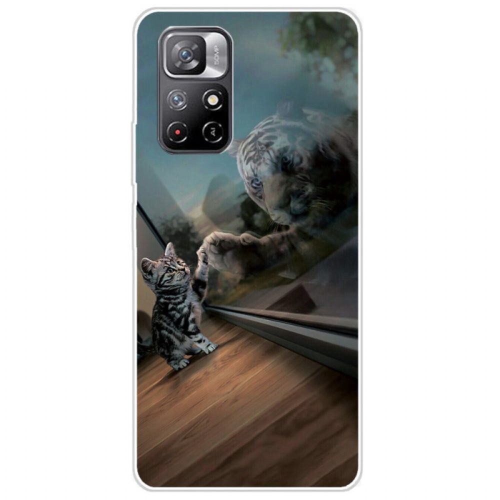 Handyhülle Für Xiaomi Redmi Note 11 Pro Plus 5G Feline Dream Silikon