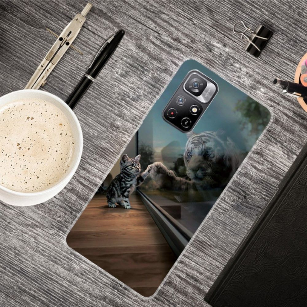 Handyhülle Für Xiaomi Redmi Note 11 Pro Plus 5G Feline Dream Silikon