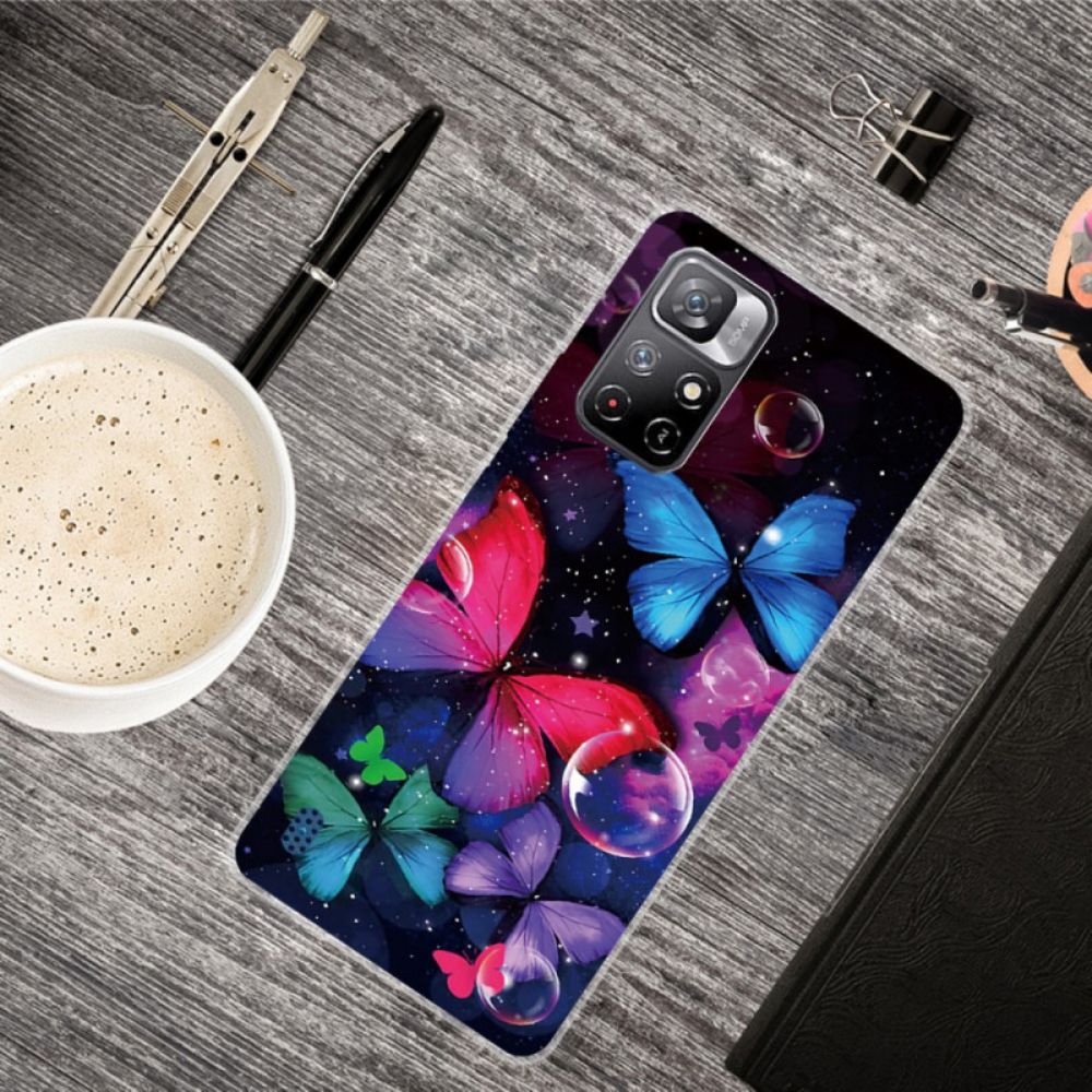 Handyhülle Für Xiaomi Redmi Note 11 Pro Plus 5G Flexible Schmetterlinge