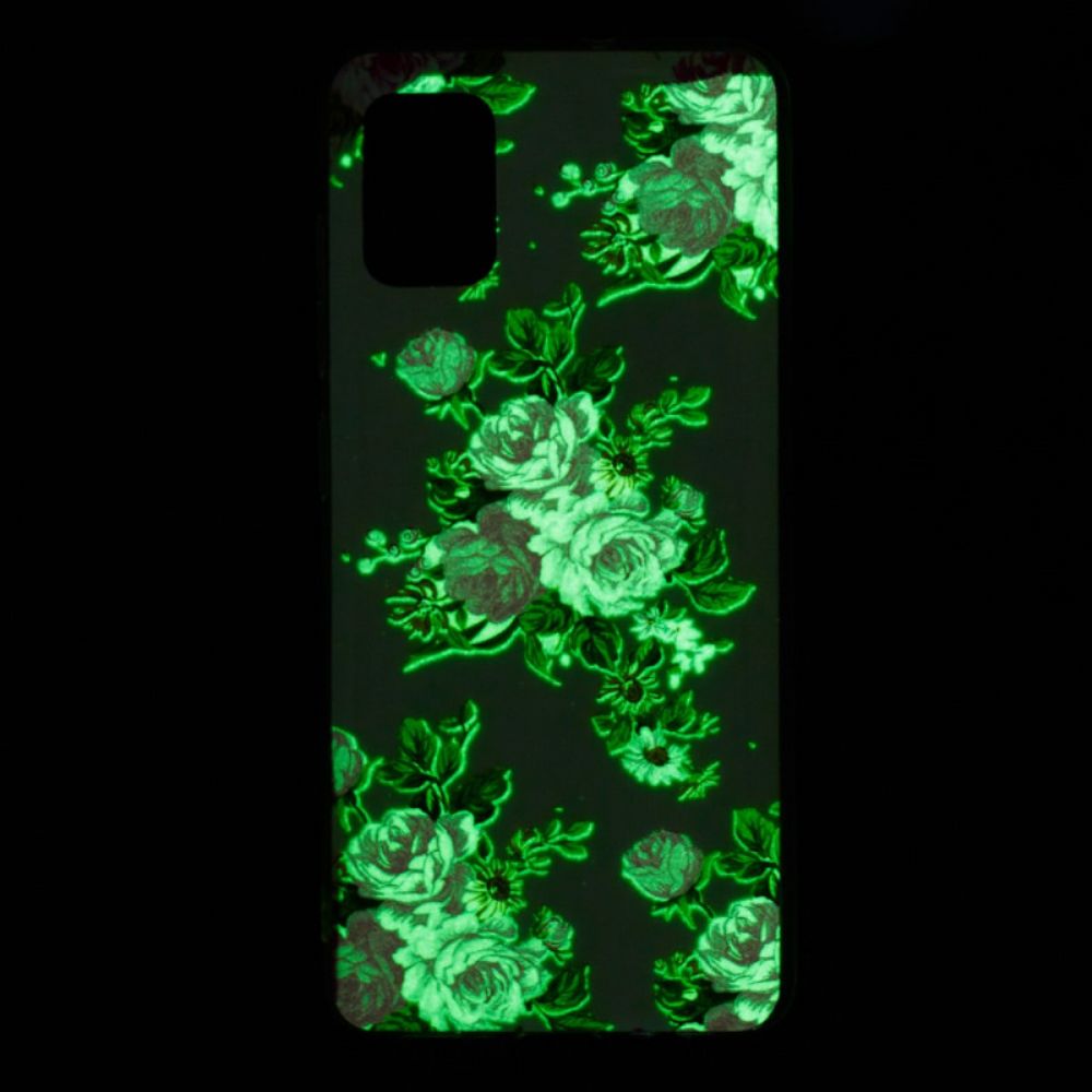 Handyhülle Für Xiaomi Redmi Note 11 Pro Plus 5G Fluoreszierende Freiheitsblumen