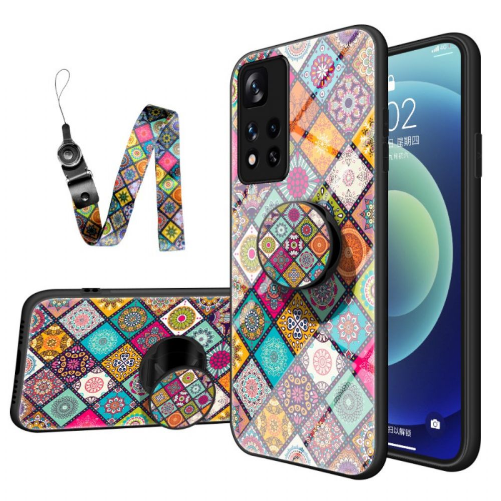 Handyhülle Für Xiaomi Redmi Note 11 Pro Plus 5G Magnetischer Patchwork-halter