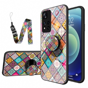 Handyhülle Für Xiaomi Redmi Note 11 Pro Plus 5G Magnetischer Patchwork-halter