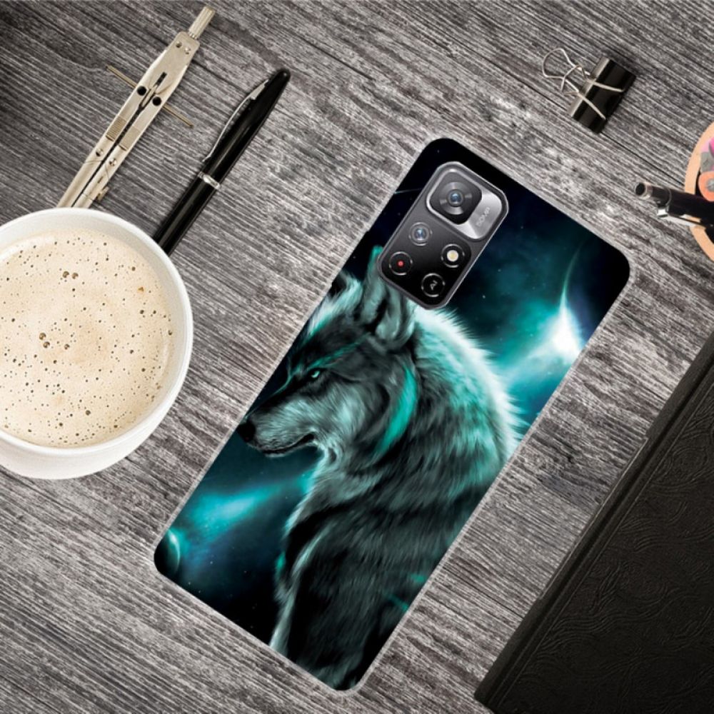 Handyhülle Für Xiaomi Redmi Note 11 Pro Plus 5G Silikonwolf