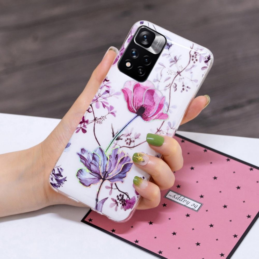 Hülle Für Xiaomi Redmi Note 11 Pro Plus 5G Marmorierte Blumen