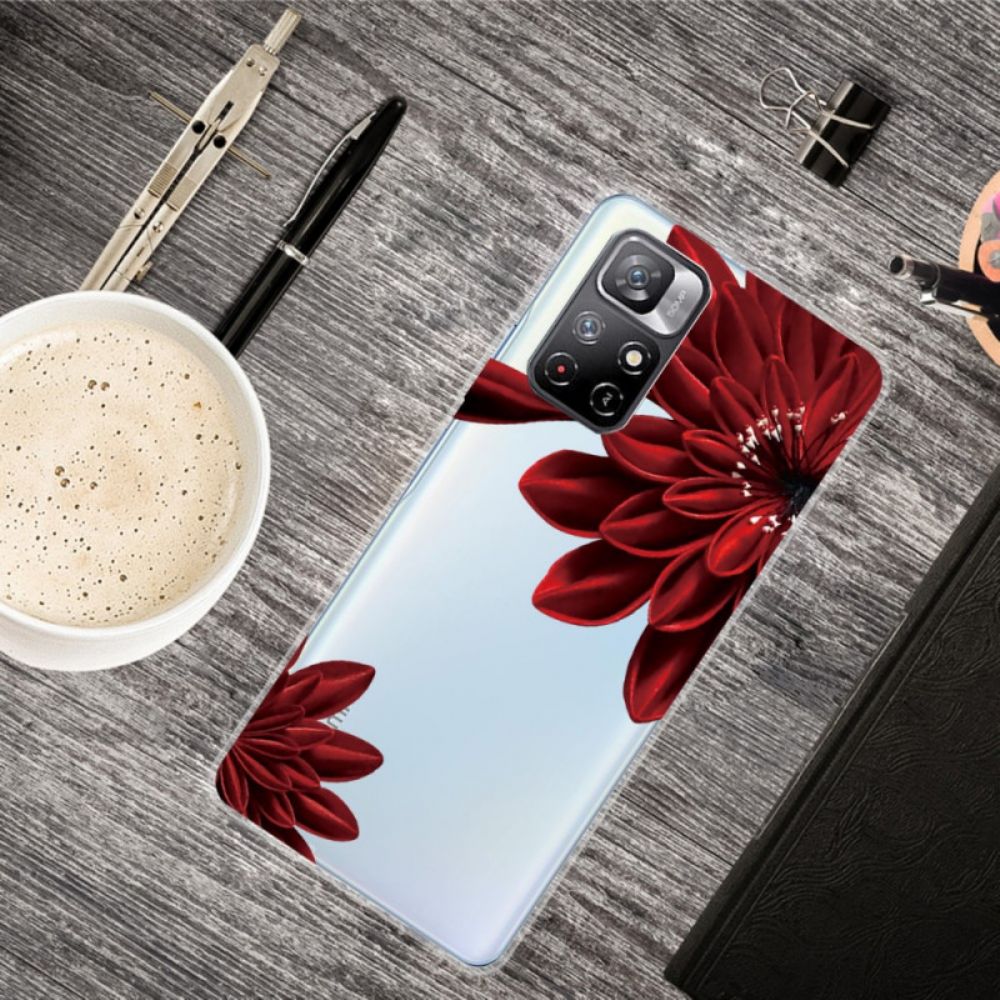 Hülle Für Xiaomi Redmi Note 11 Pro Plus 5G Rote Blumen