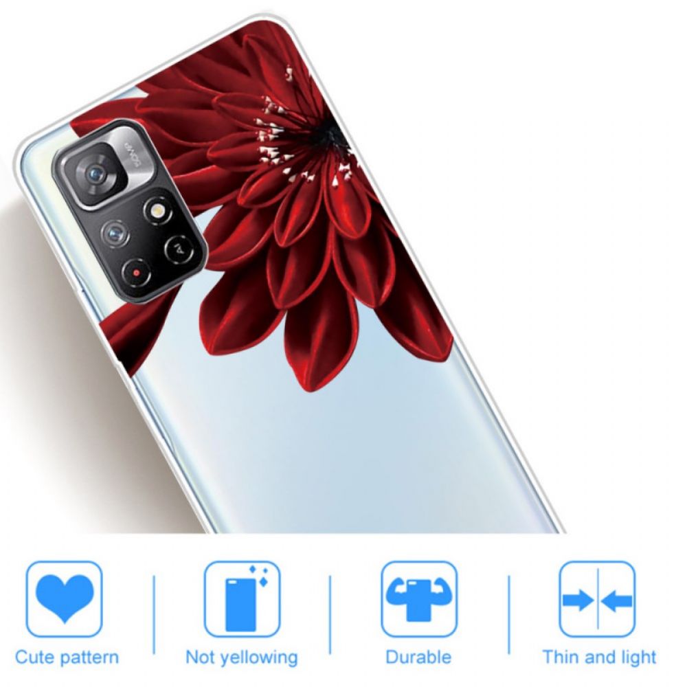 Hülle Für Xiaomi Redmi Note 11 Pro Plus 5G Rote Blumen