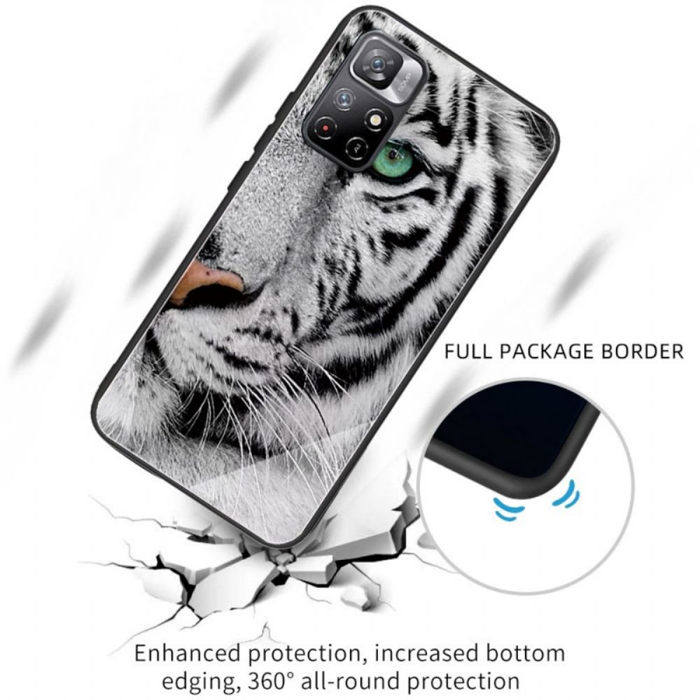 Hülle Für Xiaomi Redmi Note 11 Pro Plus 5G Tiger Panzerglas