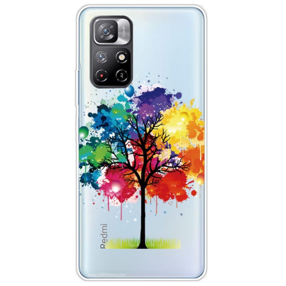 Hülle Für Xiaomi Redmi Note 11 Pro Plus 5G Transparenter Aquarellbaum