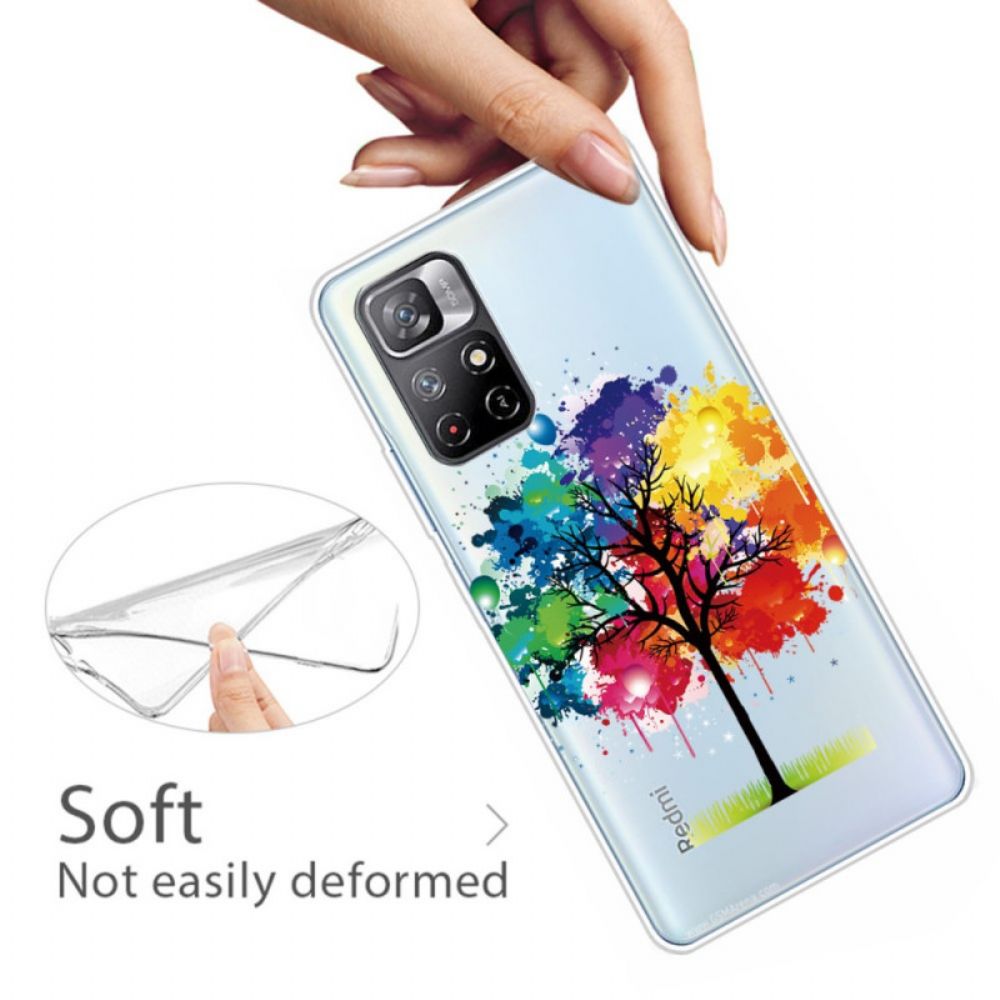 Hülle Für Xiaomi Redmi Note 11 Pro Plus 5G Transparenter Aquarellbaum