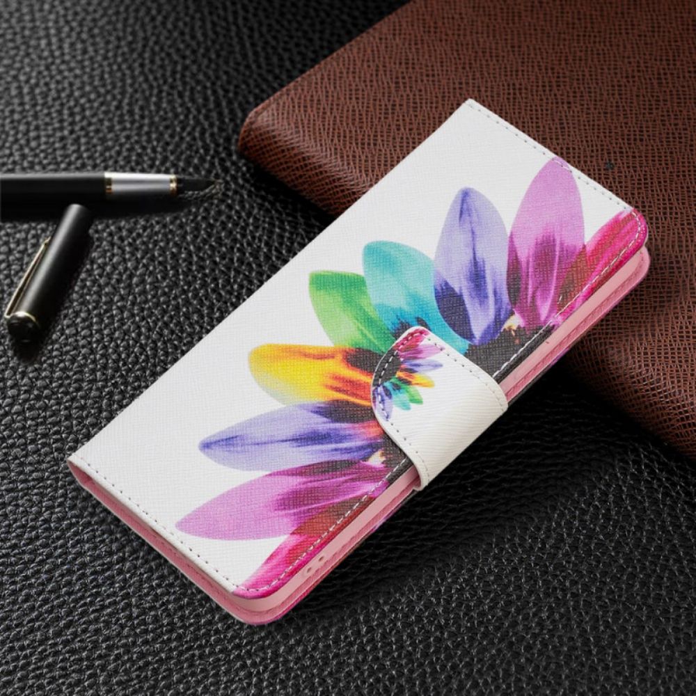 Lederhüllen Für Xiaomi Redmi Note 11 Pro Plus 5G Aquarell Blume