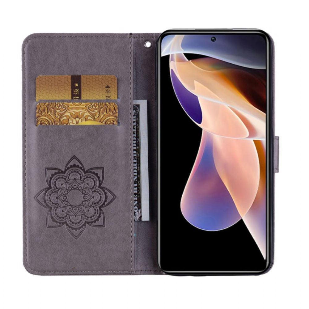 Lederhüllen Für Xiaomi Redmi Note 11 Pro Plus 5G Eulen-mandala