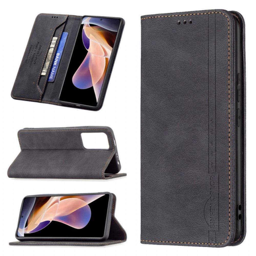 Schutzhülle Für Xiaomi Redmi Note 11 Pro Plus 5G Flip Case Binfen Color Rfid Nähen