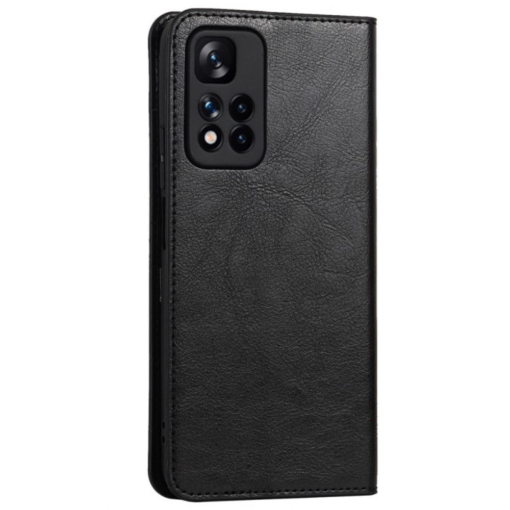 Schutzhülle Für Xiaomi Redmi Note 11 Pro Plus 5G Flip Case Echtes Leder