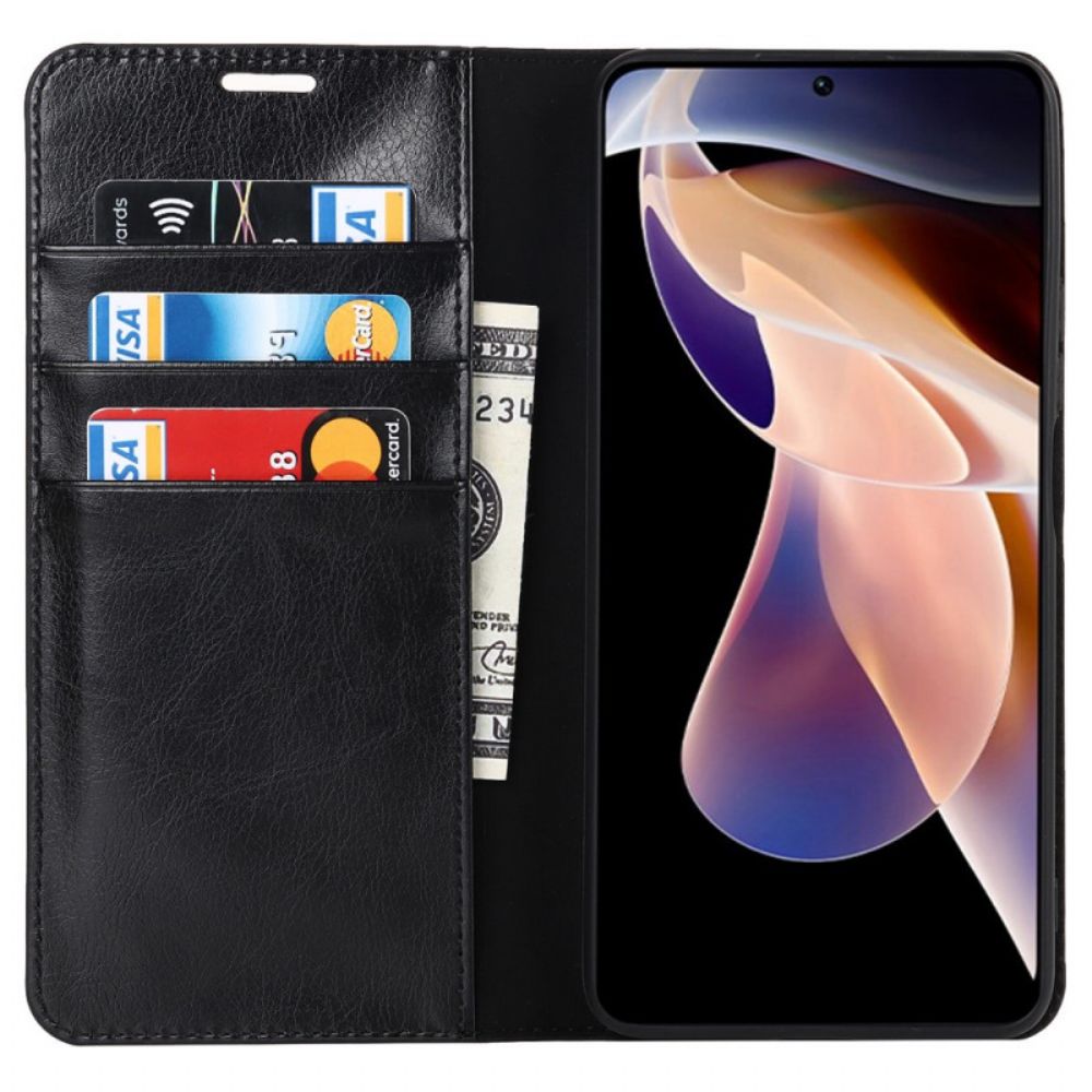 Schutzhülle Für Xiaomi Redmi Note 11 Pro Plus 5G Flip Case Echtes Leder