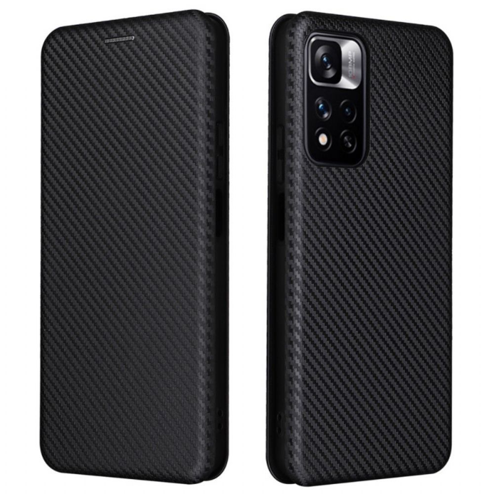 Schutzhülle Für Xiaomi Redmi Note 11 Pro Plus 5G Flip Case Farbiges Carbon-silikon