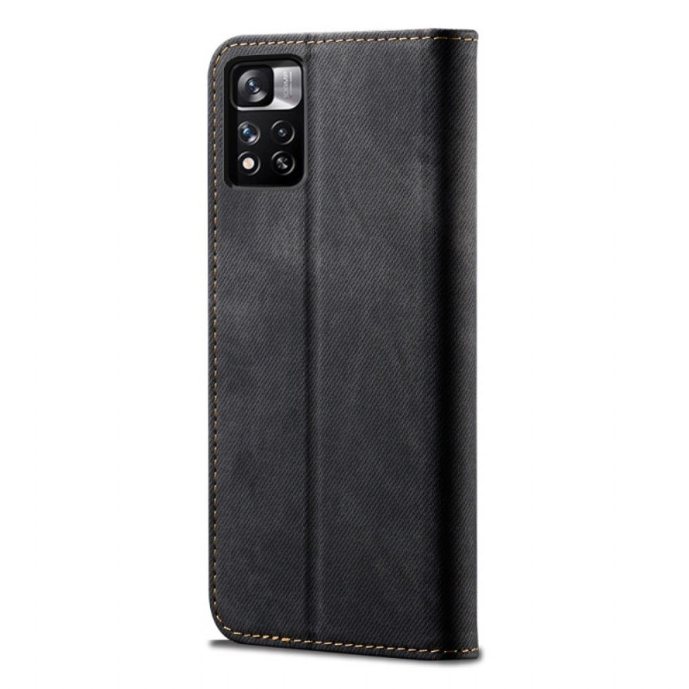 Schutzhülle Für Xiaomi Redmi Note 11 Pro Plus 5G Flip Case Jeansstoff