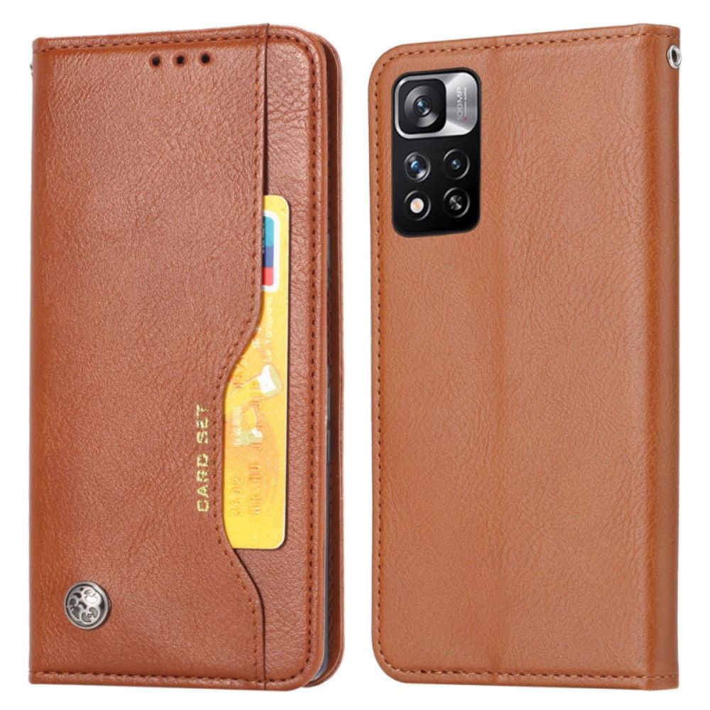 Schutzhülle Für Xiaomi Redmi Note 11 Pro Plus 5G Flip Case Kartenetui Aus Kunstleder