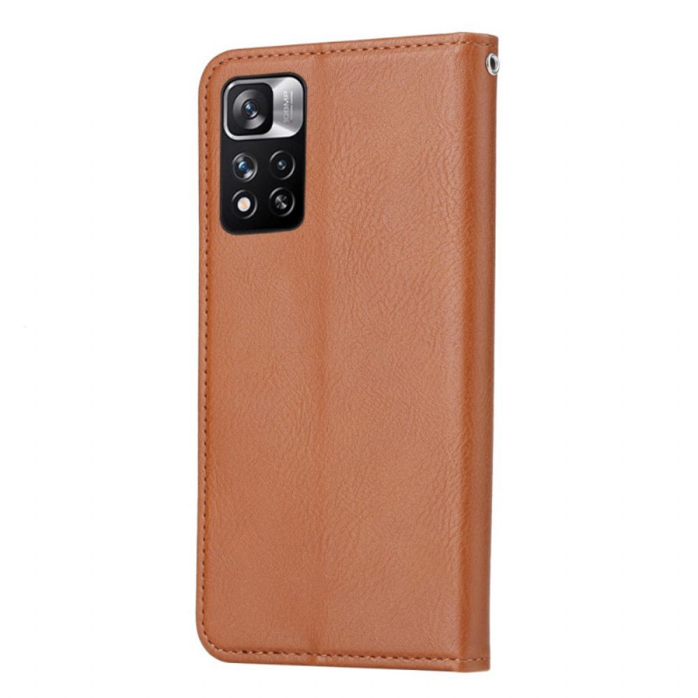 Schutzhülle Für Xiaomi Redmi Note 11 Pro Plus 5G Flip Case Kartenetui Aus Kunstleder