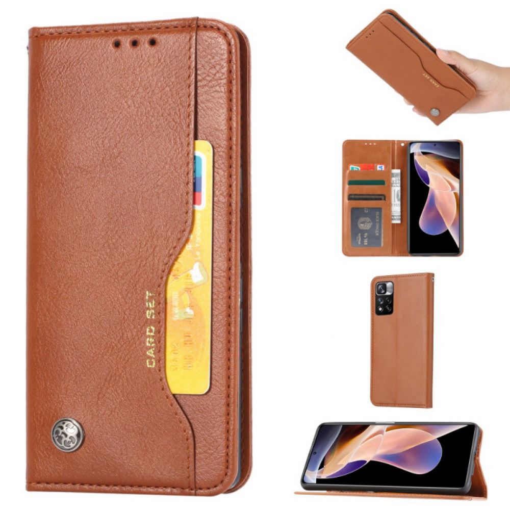 Schutzhülle Für Xiaomi Redmi Note 11 Pro Plus 5G Flip Case Kartenetui Aus Kunstleder