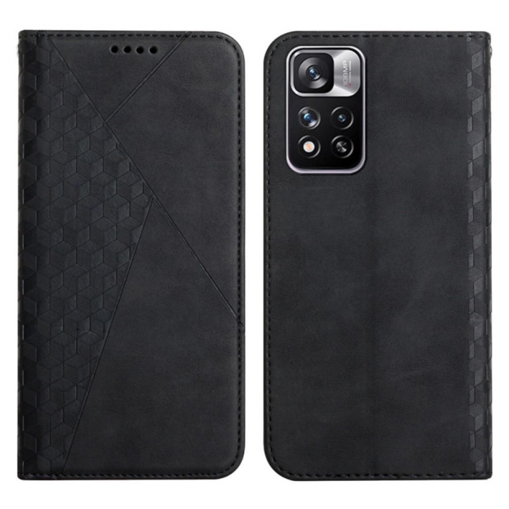 Schutzhülle Für Xiaomi Redmi Note 11 Pro Plus 5G Flip Case Ledereffekt 3d-muster