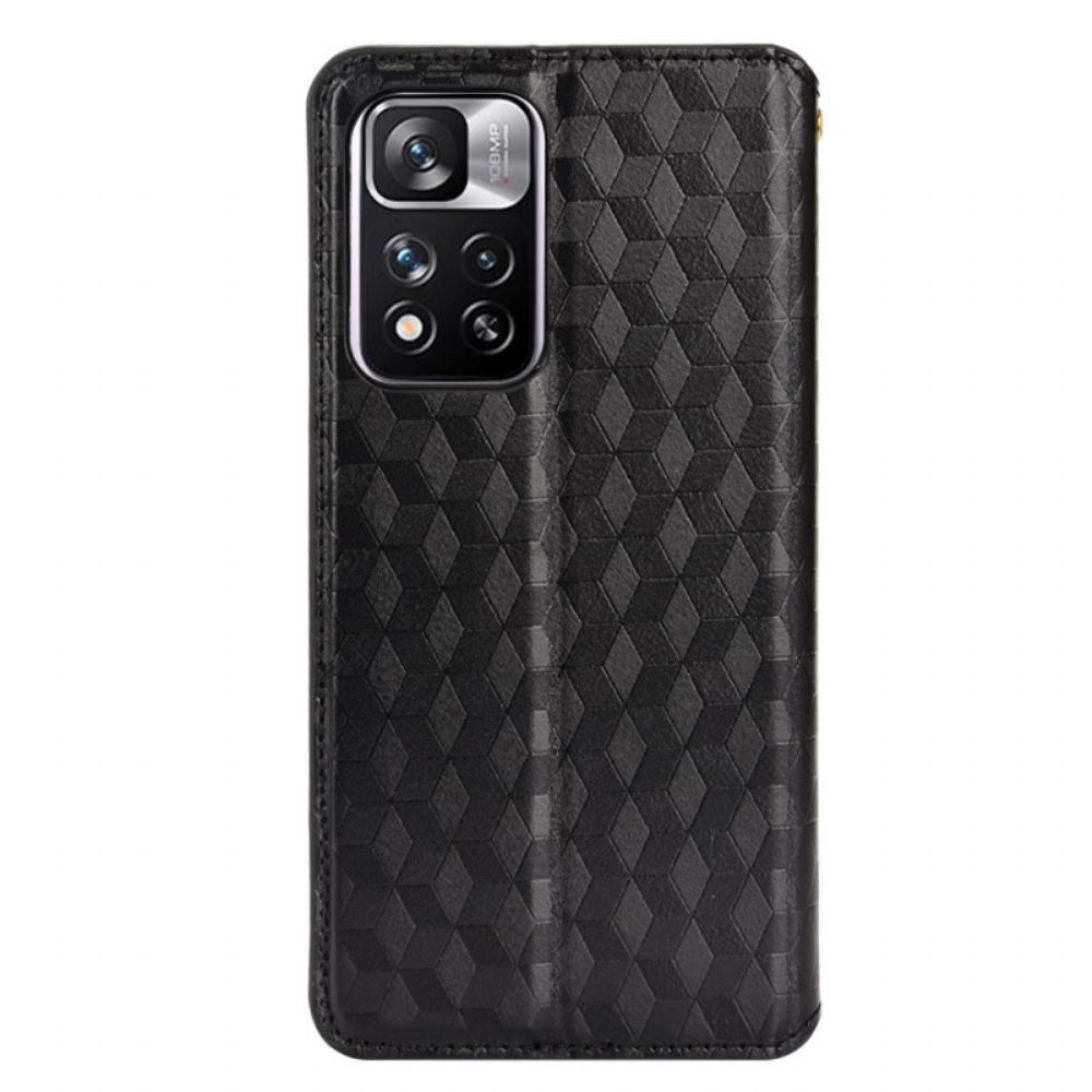 Schutzhülle Für Xiaomi Redmi Note 11 Pro Plus 5G Flip Case Ledereffekt Mit 3d-textur