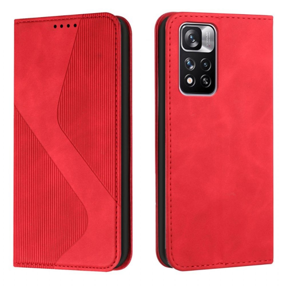 Schutzhülle Für Xiaomi Redmi Note 11 Pro Plus 5G Flip Case Lederoptik Im S-design