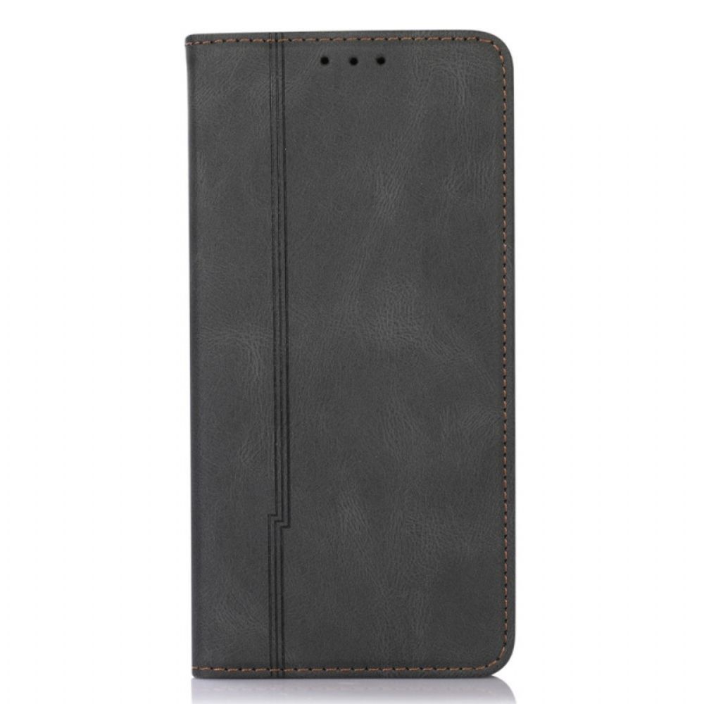 Schutzhülle Für Xiaomi Redmi Note 11 Pro Plus 5G Flip Case Line-leder-stil