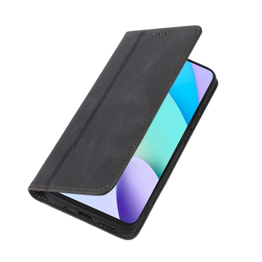 Schutzhülle Für Xiaomi Redmi Note 11 Pro Plus 5G Flip Case Line-leder-stil