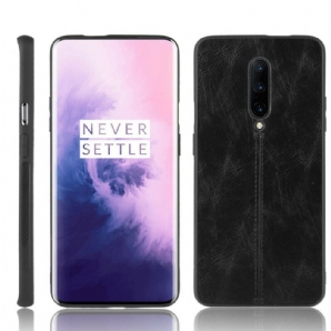 Handyhülle Für OnePlus 7 Pro Nähte Lederoptik