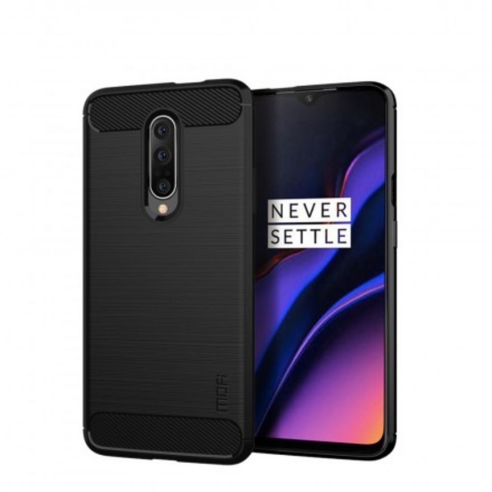 Hülle Für OnePlus 7 Pro Mofi Gebürstete Kohlefaser