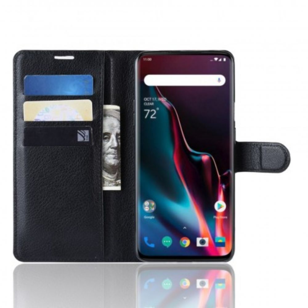 Lederhüllen Für OnePlus 7 Pro Retro-litschis