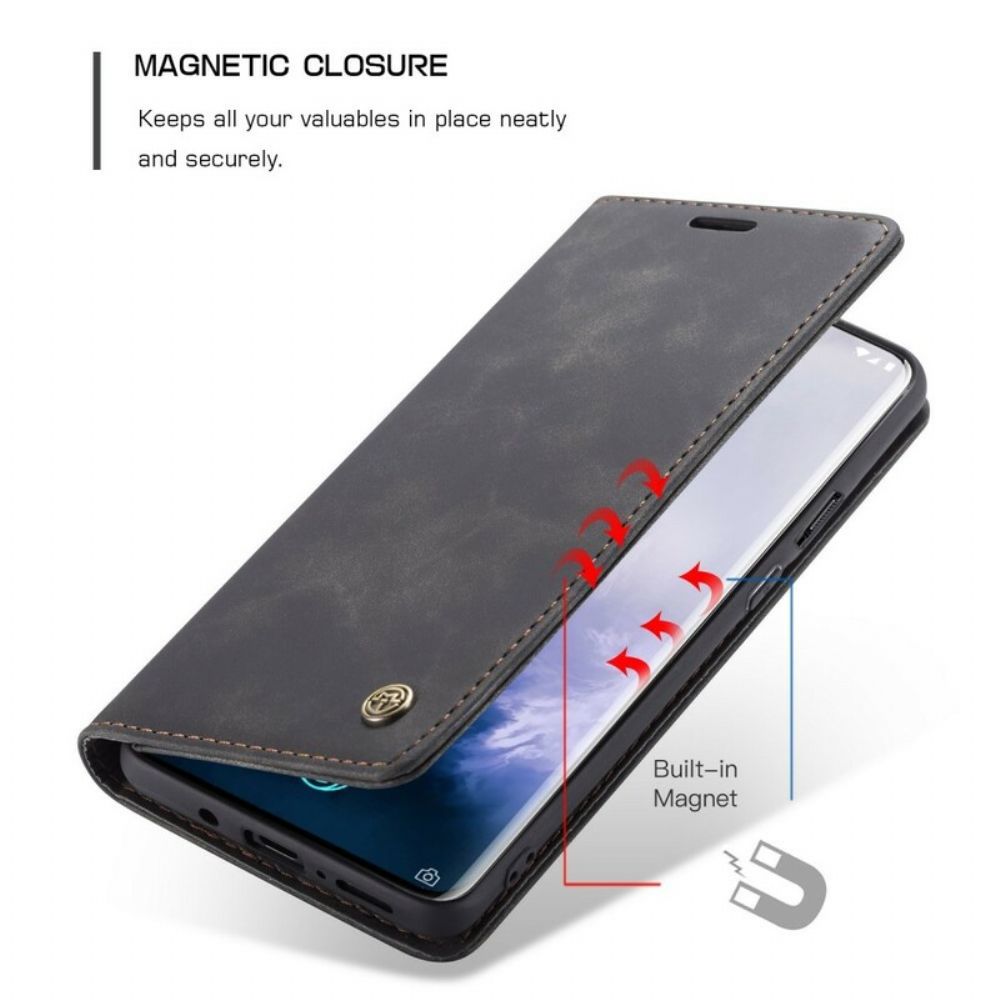 Schutzhülle Für OnePlus 7 Pro Flip Case Caseme Kunstleder