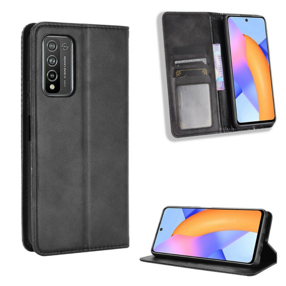 Schutzhülle Für Honor 10X Lite Flip Case Gestylter Vintage-leder-effekt