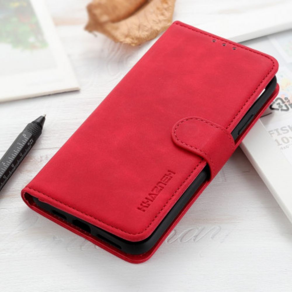 Flip Case Für OnePlus 9 Pro Vintage Ledereffekt Khazneh